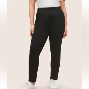 BloomChic Plus Size Plain Elastic Waist High Rise Slim Pants